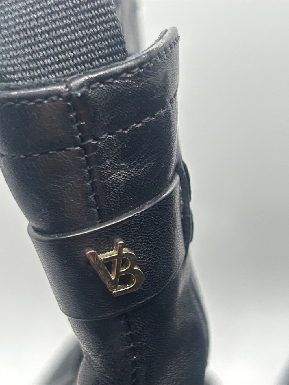Veronica Beard Black Leather Block Heel Pull On Chelsea Boots Shoes **Size 7.5** - Picture 11 of 13